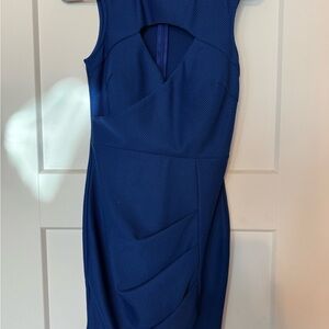 Elegant Blue Sleeveless Dress